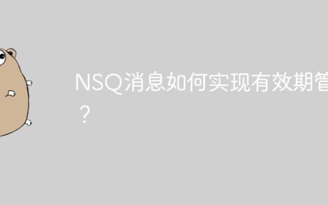 NSQ消息如何实现有效期管理？
