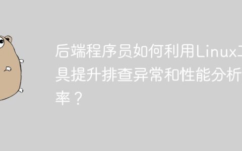 后端程序员如何利用Linux工具提升排查异常和性能分析效率？