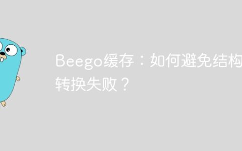 Beego缓存：如何避免结构体转换失败？