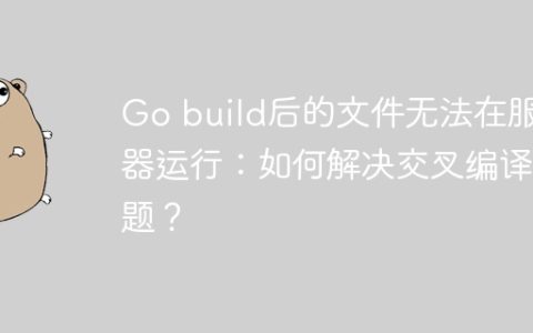 Go build后的文件无法在服务器运行：如何解决交叉编译问题？