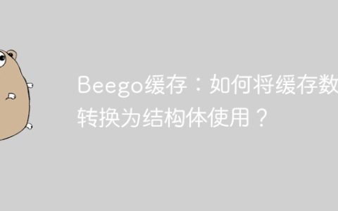Beego缓存：如何将缓存数据转换为结构体使用？