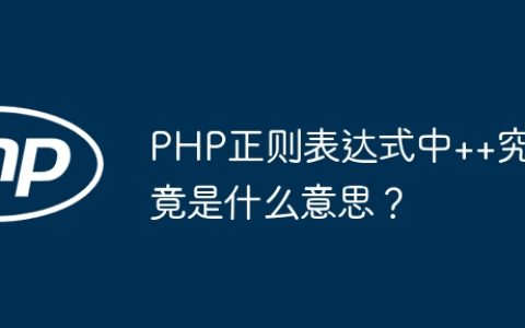 PHP正则表达式中++究竟是什么意思？