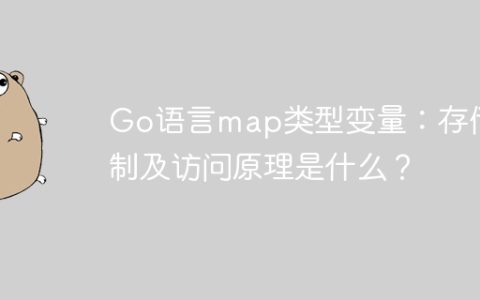 Go语言map类型变量：存储机制及访问原理是什么？
