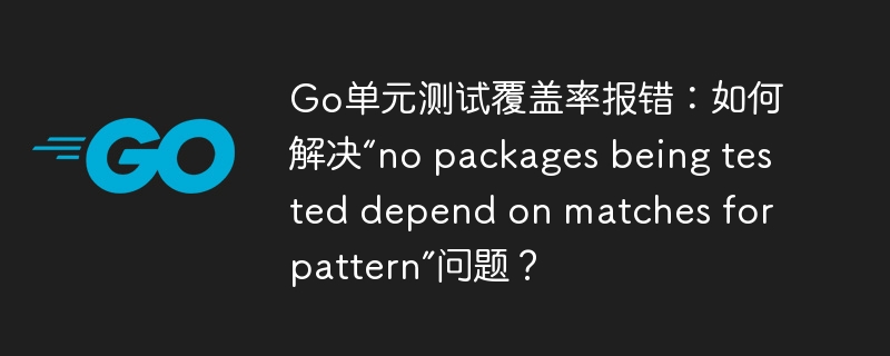 go单元测试覆盖率报错:如何解决“no packages being tested depend on matches for pattern”问题?