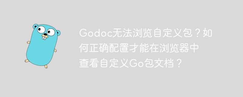 godoc无法浏览自定义包?如何正确配置才能在浏览器中查看自定义go包文档?
