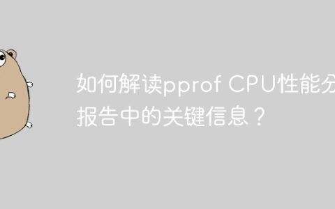 如何解读pprof CPU性能分析报告中的关键信息？