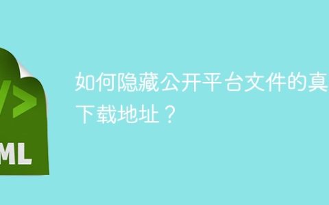 如何隐藏公开平台文件的真实下载地址？