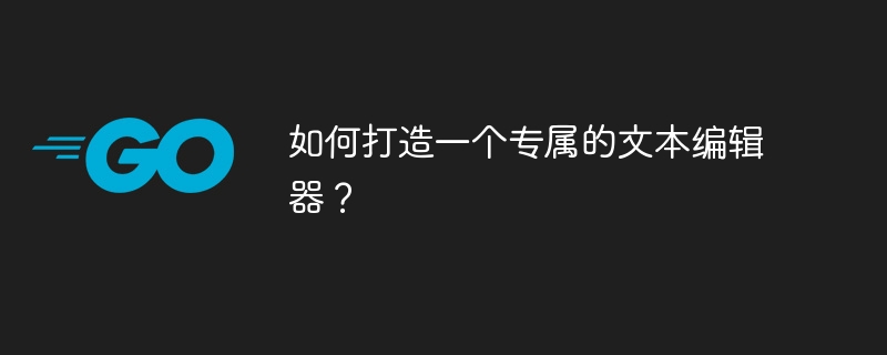 如何打造一个专属的文本编辑器?