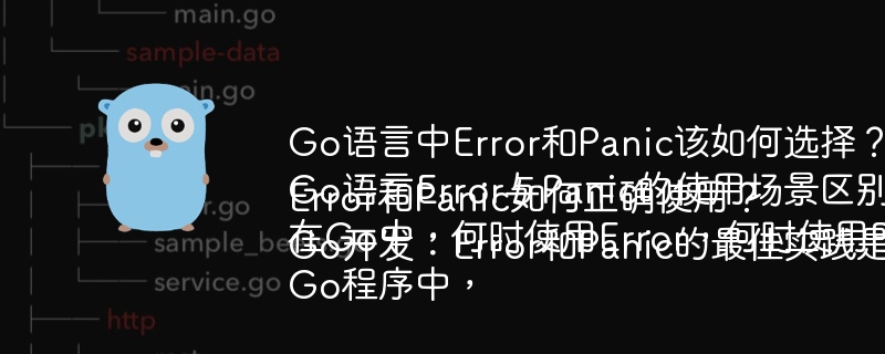 Go语言中Error和Panic该如何选择?Go语言Error与Panic的使用场景区别是什么?在Go中,何时使用Error,何时使用Panic?Go程序中,Error和Panic如何正确使用?Go开发:Error和Panic的最佳实践是什么?