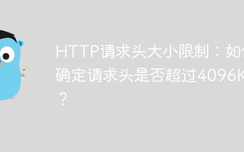 HTTP请求头大小限制：如何确定请求头是否超过4096KB？