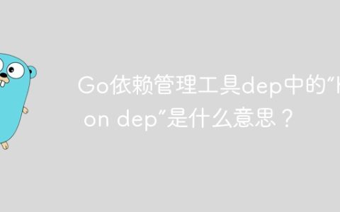 Go依赖管理工具dep中的“hack on dep”是什么意思？