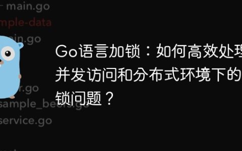 Go语言加锁：如何高效处理并发访问和分布式环境下的锁问题？