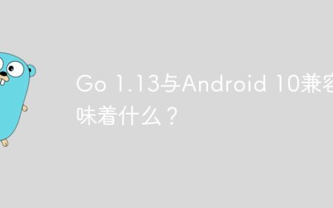 Go 1.13与Android 10兼容意味着什么？