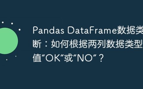 Pandas DataFrame数据类型判断：如何根据两列数据类型赋值“OK”或“NO”？