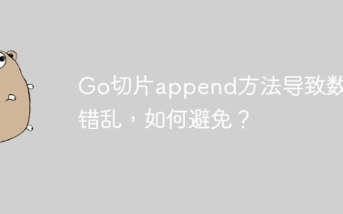 Go切片append方法导致数据错乱，如何避免？