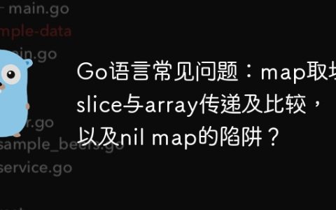 Go语言常见问题：map取址、slice与array传递及比较，以及nil map的陷阱？