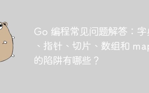 Go 编程常见问题解答：字典、指针、切片、数组和 map 的陷阱有哪些？