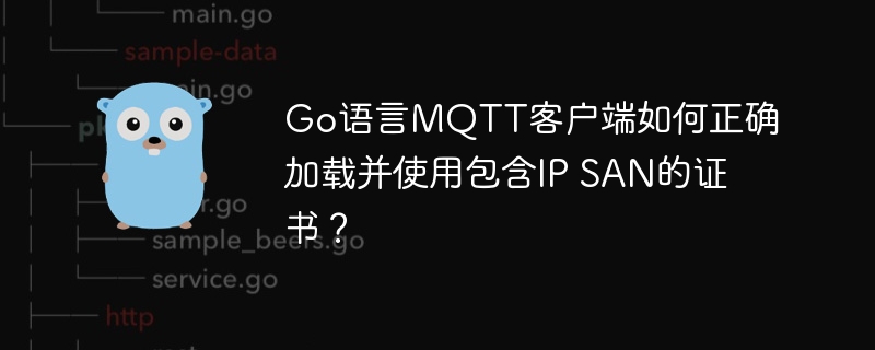 go语言mqtt客户端如何正确加载并使用包含ip san的证书?