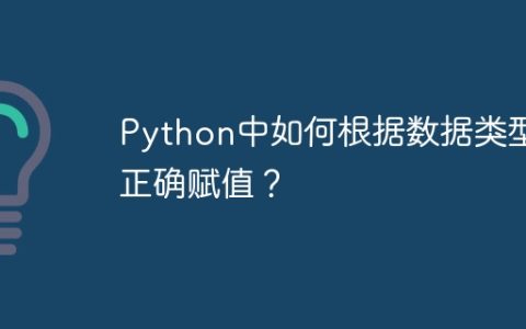 Python中如何根据数据类型正确赋值？