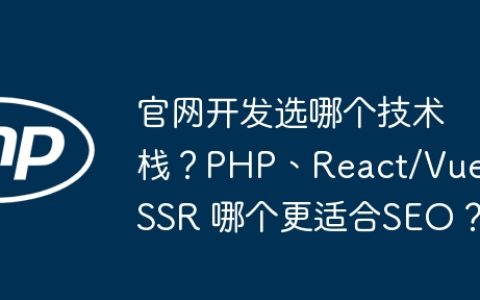 官网开发选哪个技术栈？PHP、React/Vue SSR 哪个更适合SEO？
