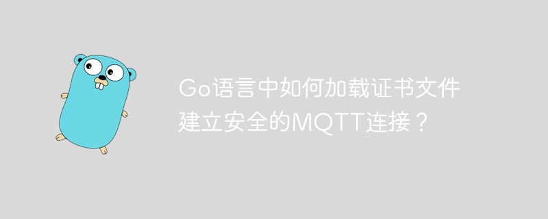go语言中如何加载证书文件建立安全的mqtt连接?