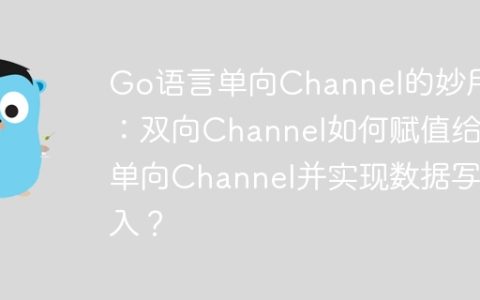 Go语言单向Channel的妙用：双向Channel如何赋值给单向Channel并实现数据写入？