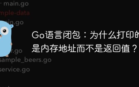 Go语言闭包：为什么打印的是内存地址而不是返回值？