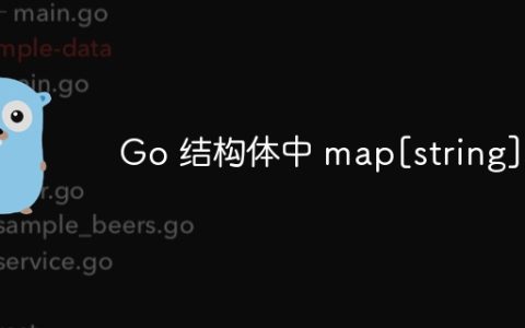 Go 结构体中 map[string]