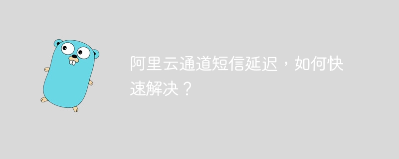 阿里云通道短信延迟,如何快速解决?