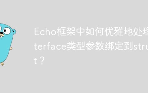 Echo框架中如何优雅地处理interface类型参数绑定到struct？