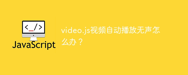 video.js视频自动播放无声怎么办?