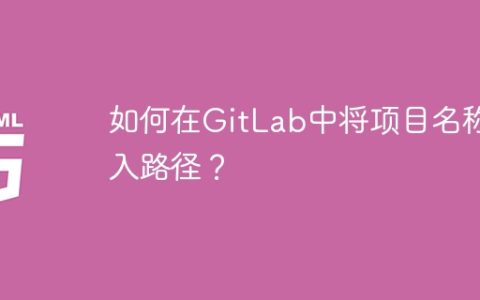 如何在GitLab中将项目名称嵌入路径？