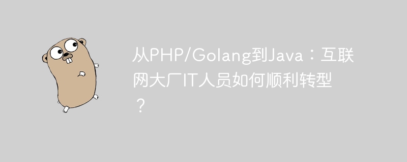 从php/golang到java:互联网大厂it人员如何顺利转型?