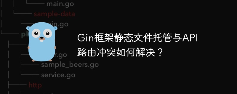 gin框架静态文件托管与api路由冲突如何解决？