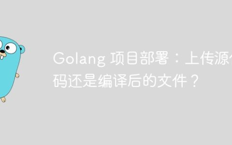 Golang 项目部署：上传源代码还是编译后的文件？