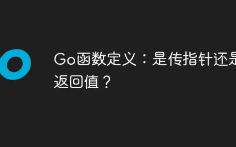Go函数定义：是传指针还是返回值？