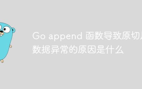 Go append 函数导致原切片数据异常的原因是什么