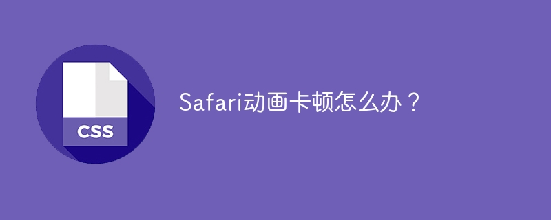 safari动画卡顿怎么办?
