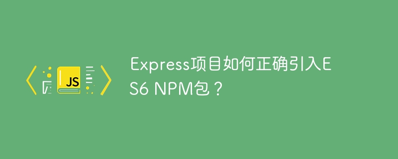 express项目如何正确引入es6 npm包?