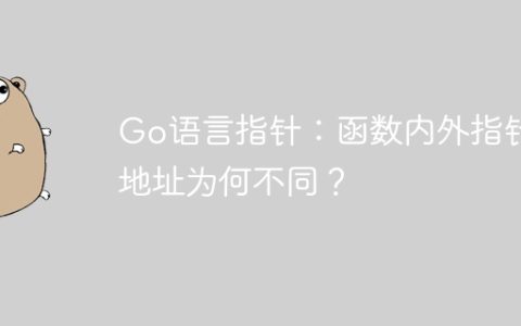 Go语言指针：函数内外指针地址为何不同？