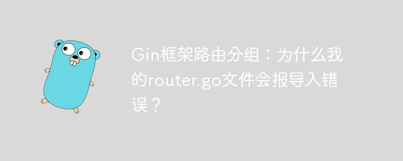 gin框架路由分组：为什么我的router.go文件会报导入错误？