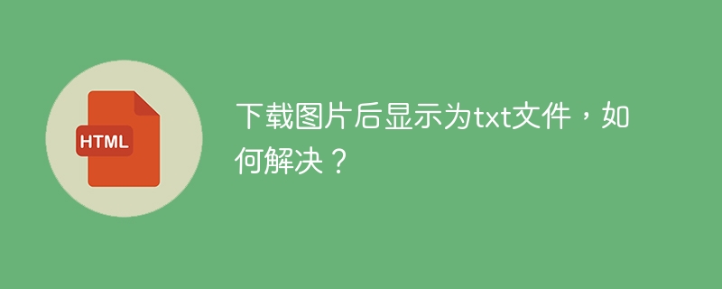 下载图片后显示为txt文件，如何解决？