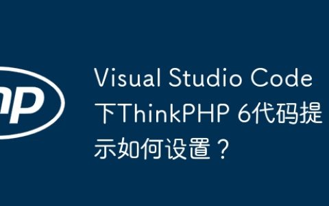 Visual Studio Code下ThinkPHP 6代码提示如何设置？