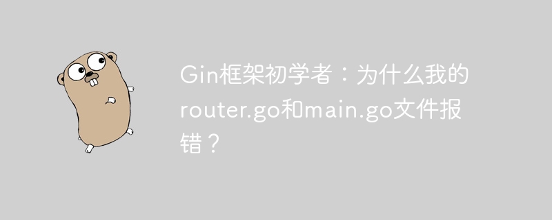 gin框架初学者:为什么我的router.go和main.go文件报错?
