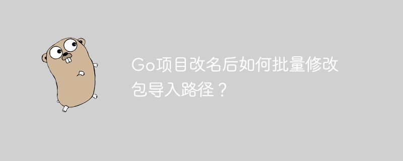 go项目改名后如何批量修改包导入路径?