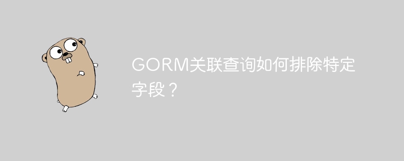 gorm关联查询如何排除特定字段?