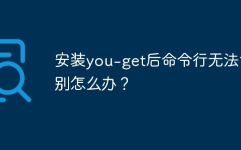 安装you-get后命令行无法识别怎么办？