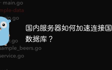 国内服务器如何加速连接国外数据库？