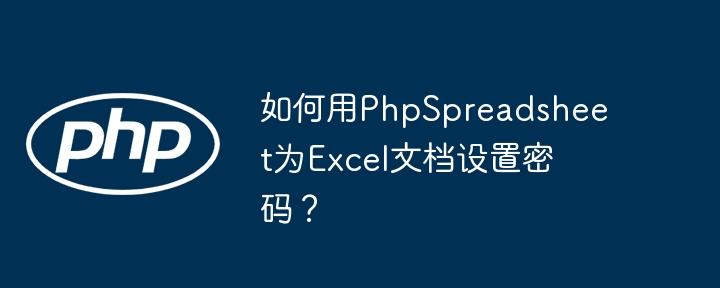 如何用phpspreadsheet为excel文档设置密码?
