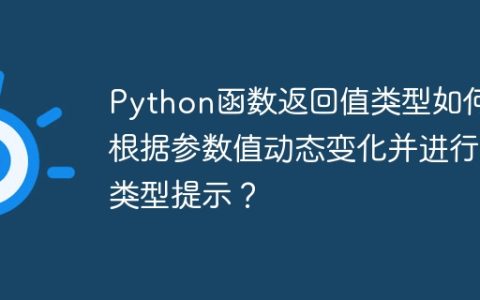 Python函数返回值类型如何根据参数值动态变化并进行类型提示？